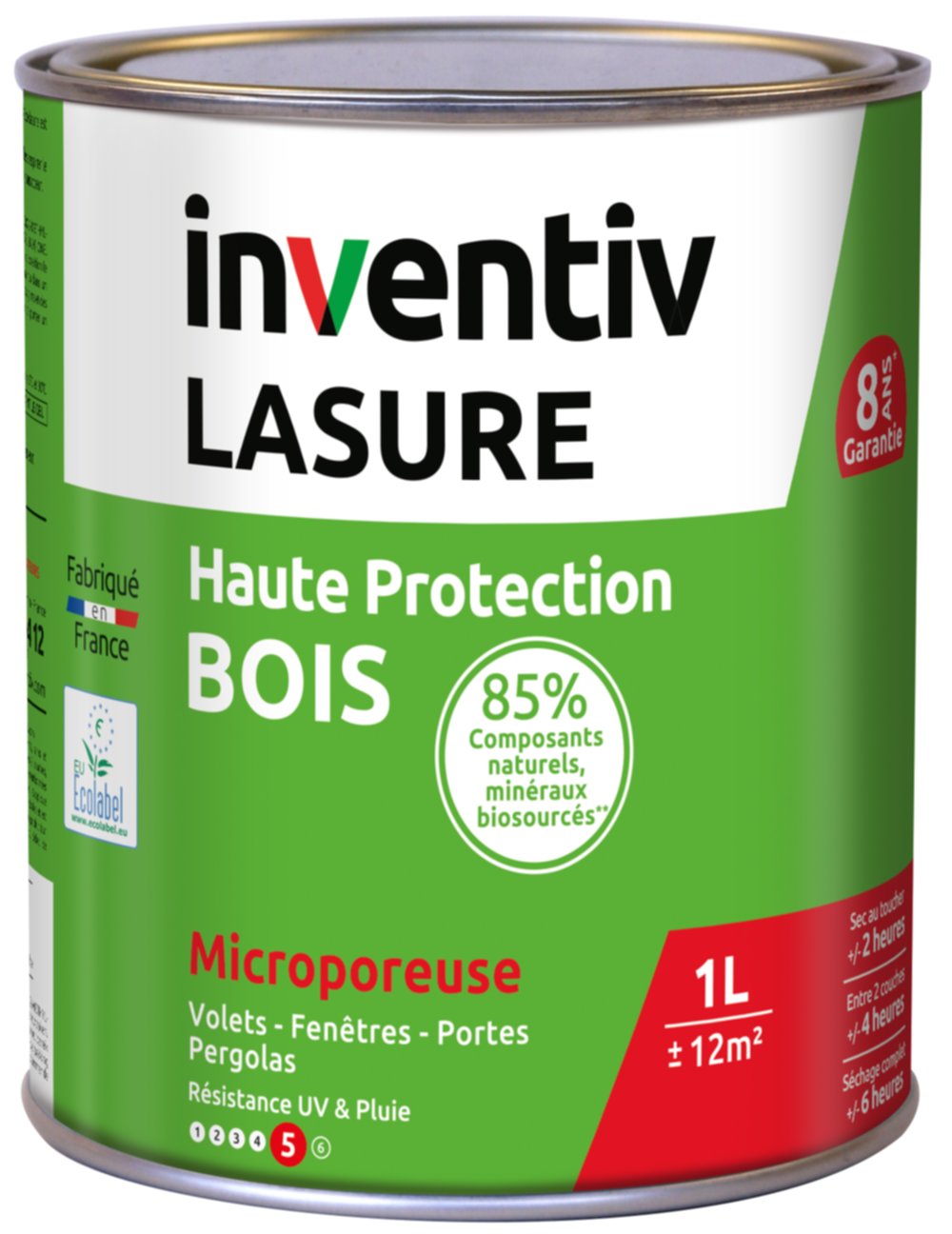 Lasure Bio 8 ans incolore 1 L - INVENTIV