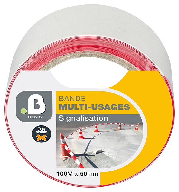 Ruban de signalisation 100 m x 50 mm - B RESIST