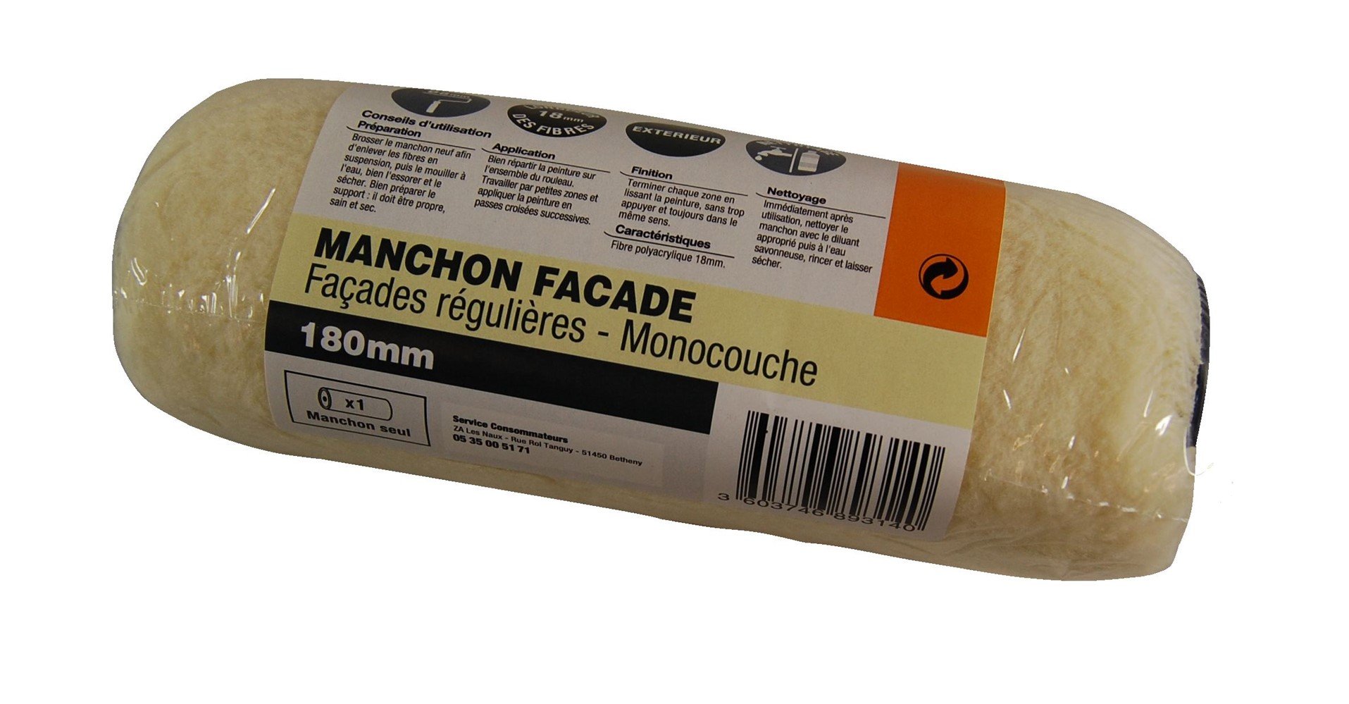 Recharge manchon pour façade irrégulière 180 mm - NESPOLI