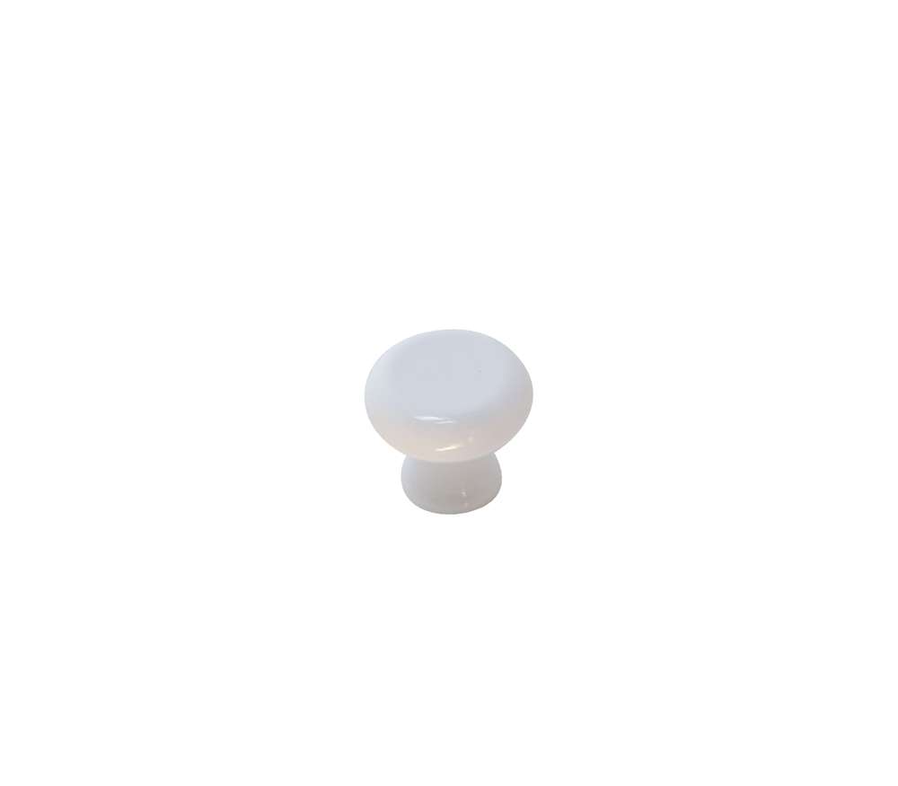 Set de 4 boutons de meuble plastique Ø32 mm blanc - 1ER