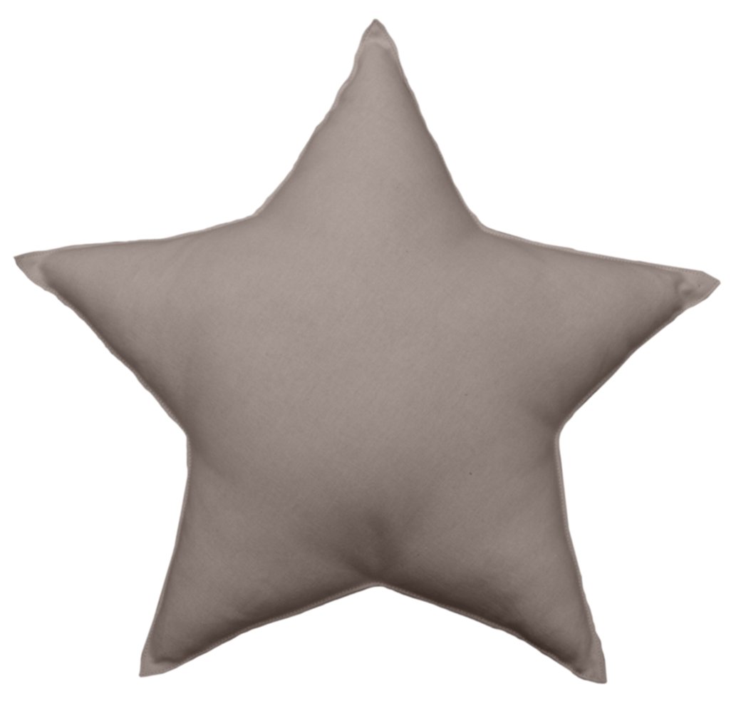 Coussin décoratif Étoile 40 x 40 cm taupe - DECOSTARS