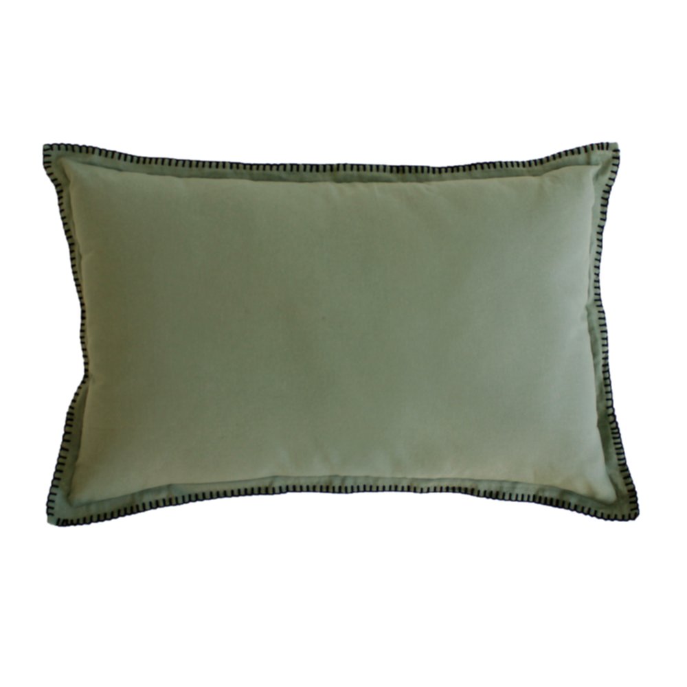 Coussin coton Copacabana 60 x 40 cm vert - DECOSTARS