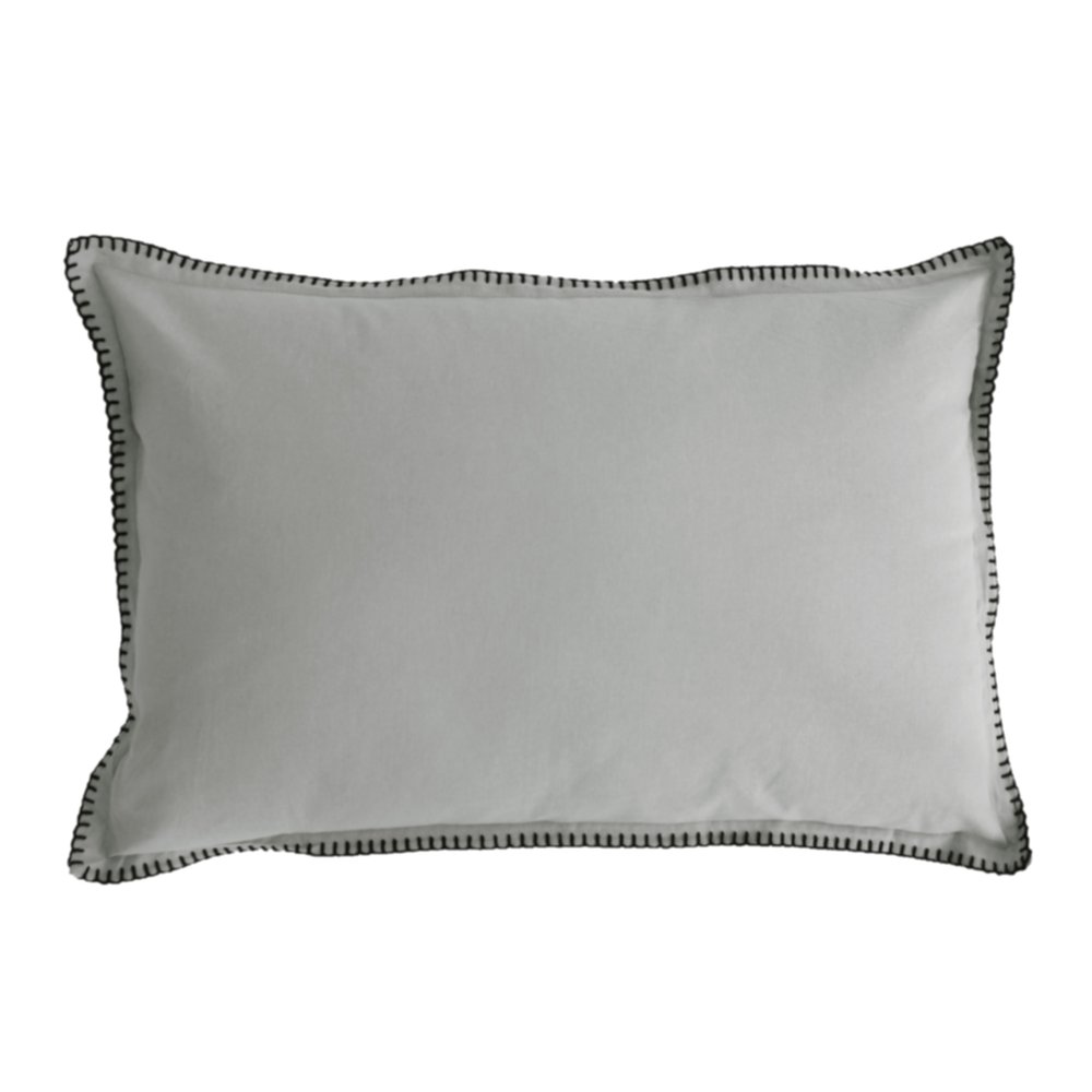 Coussin coton Copacabana 60 x 40 cm gris - DECOSTARS