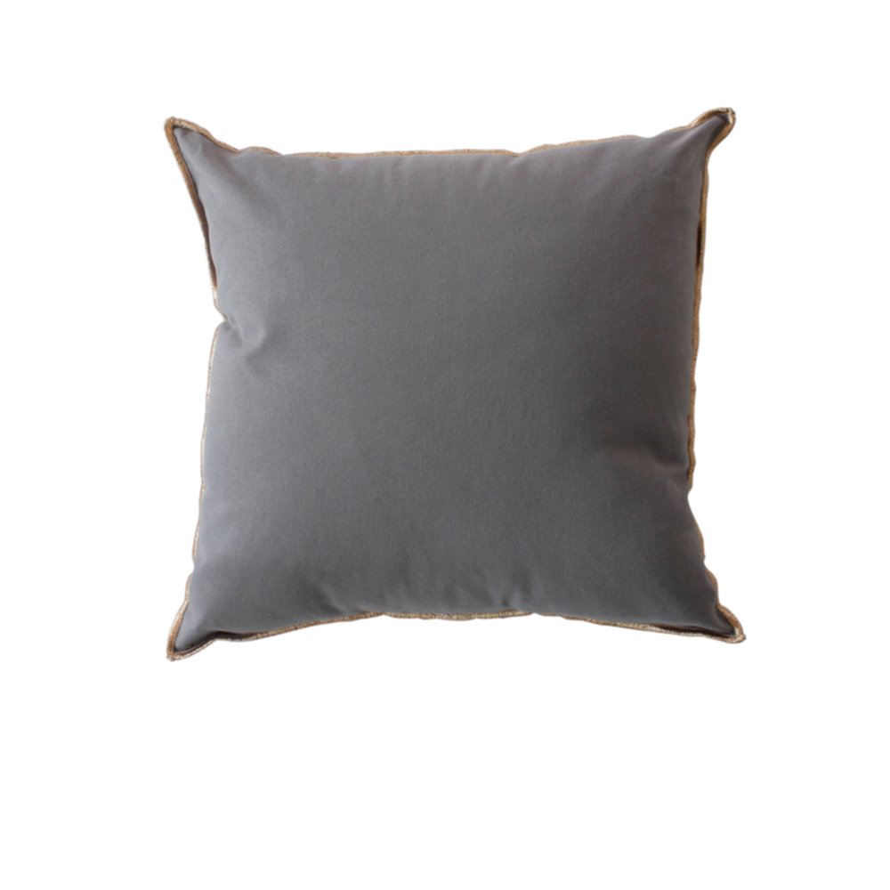 Coussin déhoussable uni Harmony 40 x 40 cm gris - DECOSTARS