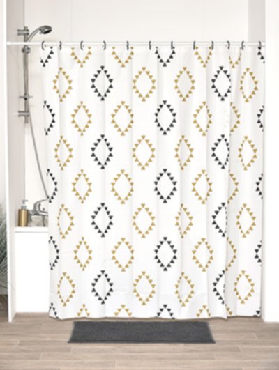 Rideau de douche PEVA 180 x 180 cm blanc Lima - TENDANCE