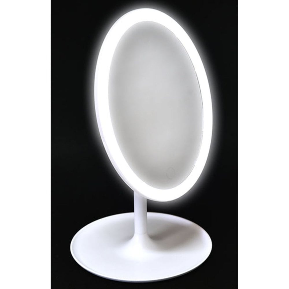 Miroir led sur pieds oval blanc - TENDANCE