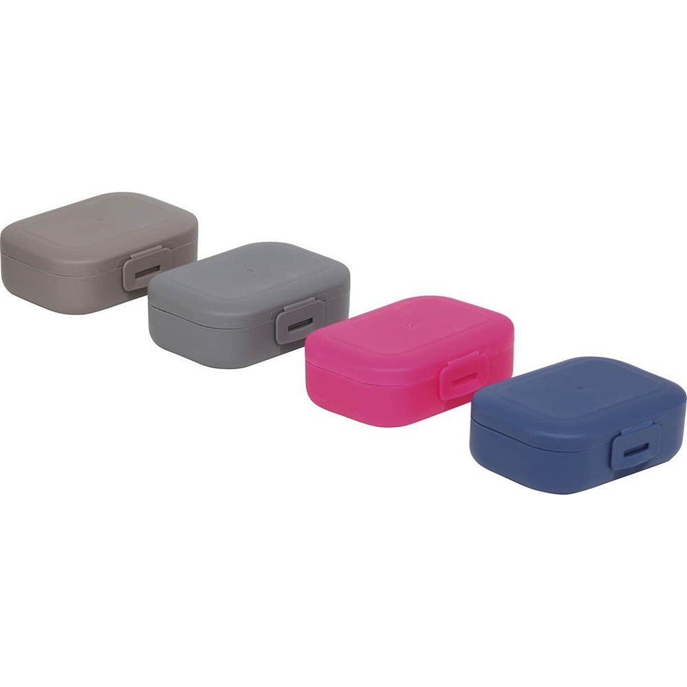 Porte savon voyage gris / taupe / fuschia / bleu marine