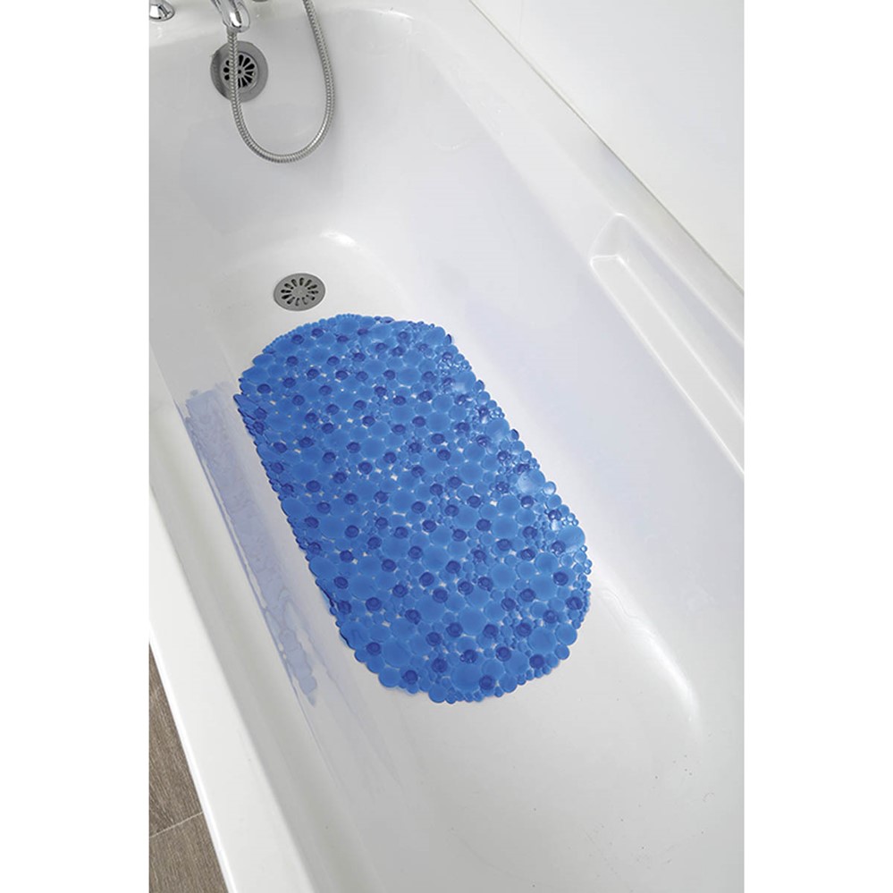 Fond de baignoire PVC 69 x 36 cm bulles bleu marine