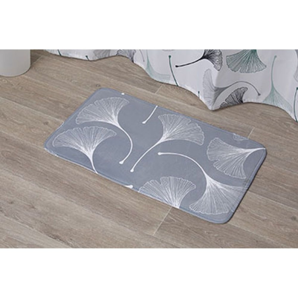 Tapis microfibre 45 x 75 cm imprimé Tokyo gris - TENDANCE