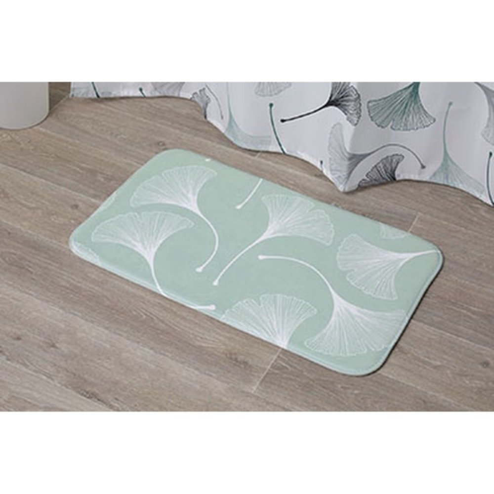 Tapis microfibre 45 x 75 cm imprimé Tokyo vert - TENDANCE