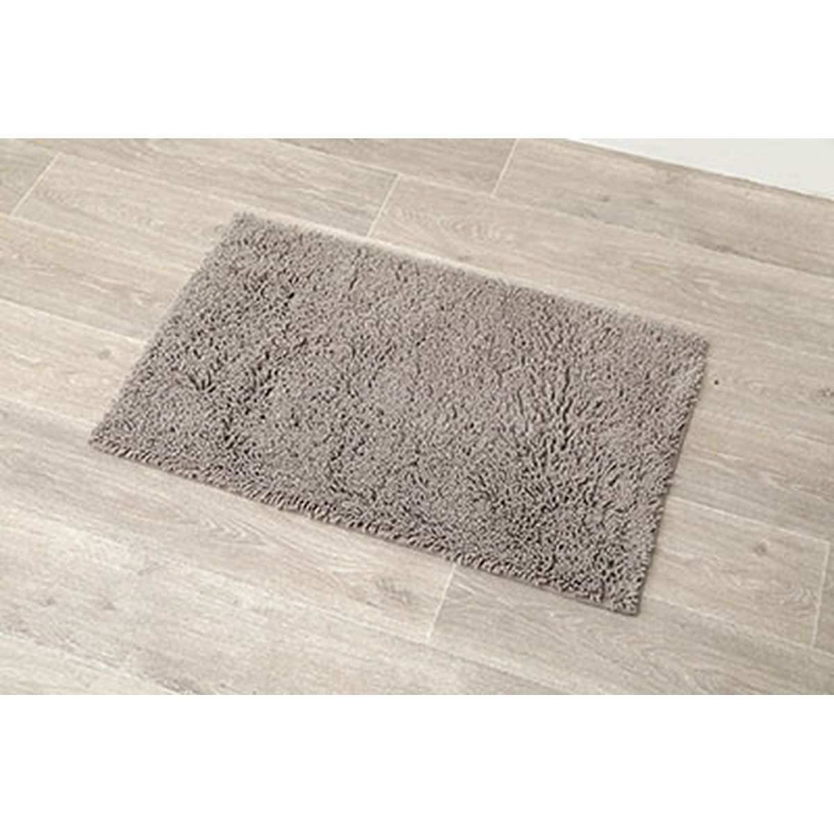 Tapis microfibre petite chenille 50 x 80 cm taupe