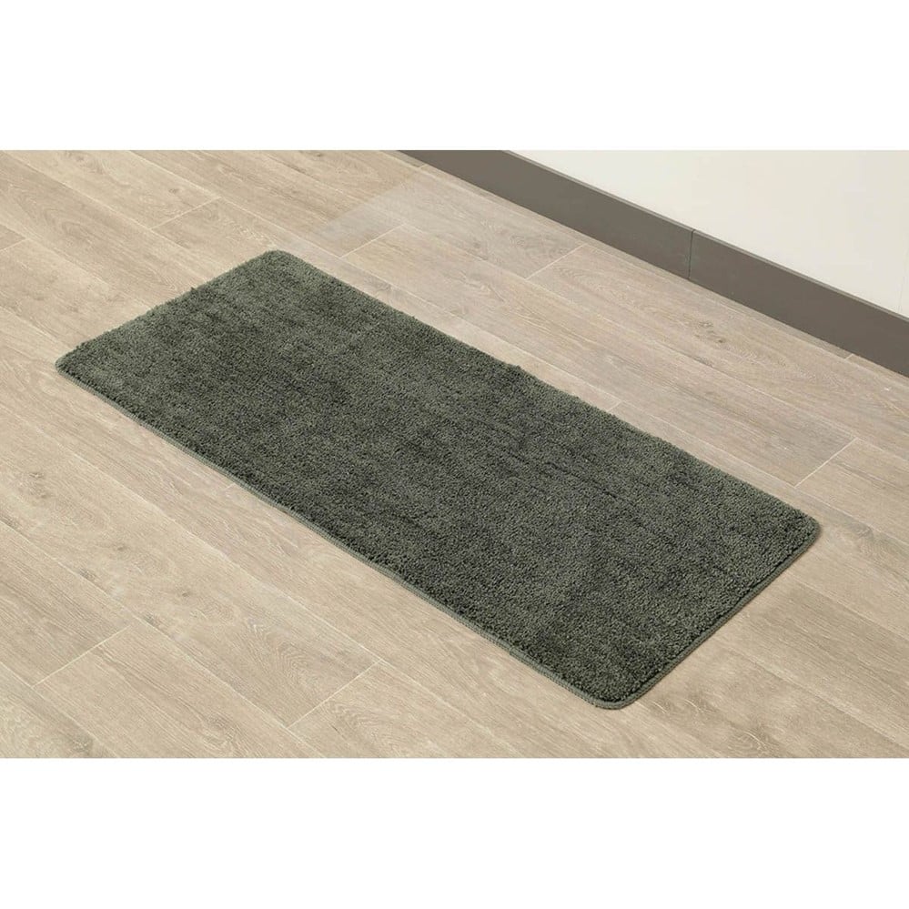 Tapis microfibre double vasque 50 x 120 cm vert foncé