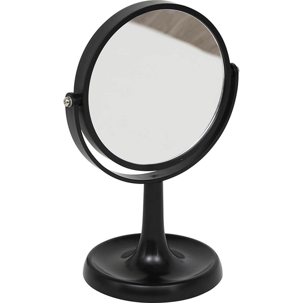 Miroir base vide poche thermoplastique 1 face normale/1 face grossissante x3 noir