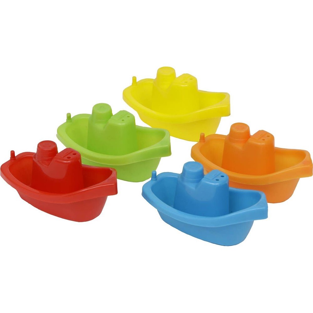 Set de 5 bateaux colore polypropylène pour le bain Enfantine