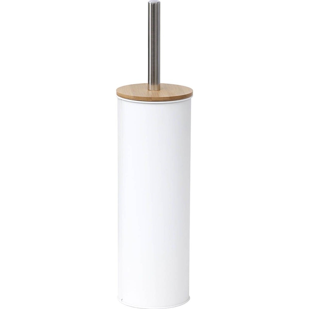 Brosse WC métal bambou/blanc - TENDANCE