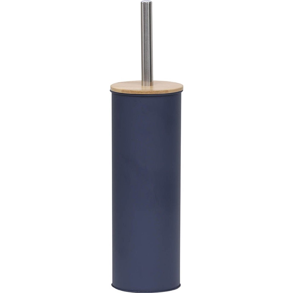 Brosse WC métal bambou/bleu - TENDANCE