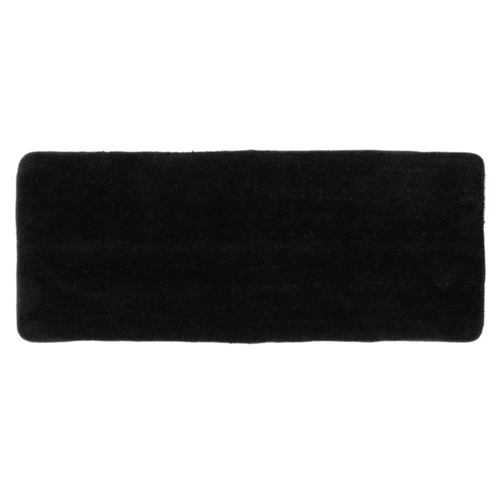 Tapis microfibre double vasque 50 x 120 cm noir - TENDANCE