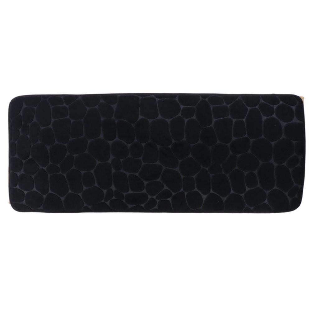 Tapis mémoire de forme galet 45 x 120 cm noir - TENDANCE