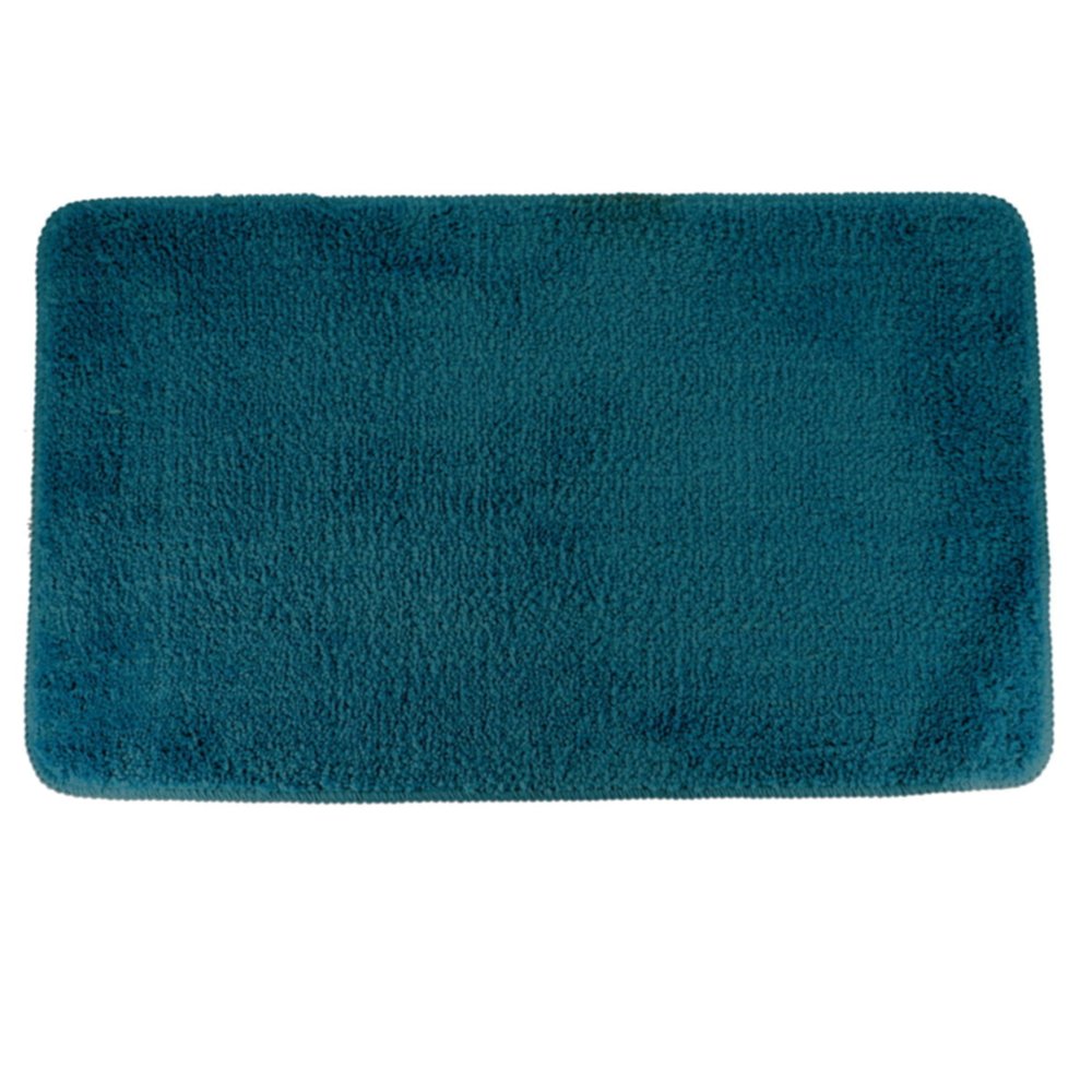 Tapis microfibre doux 45 x 75 cm bleu tahitien - TENDANCE