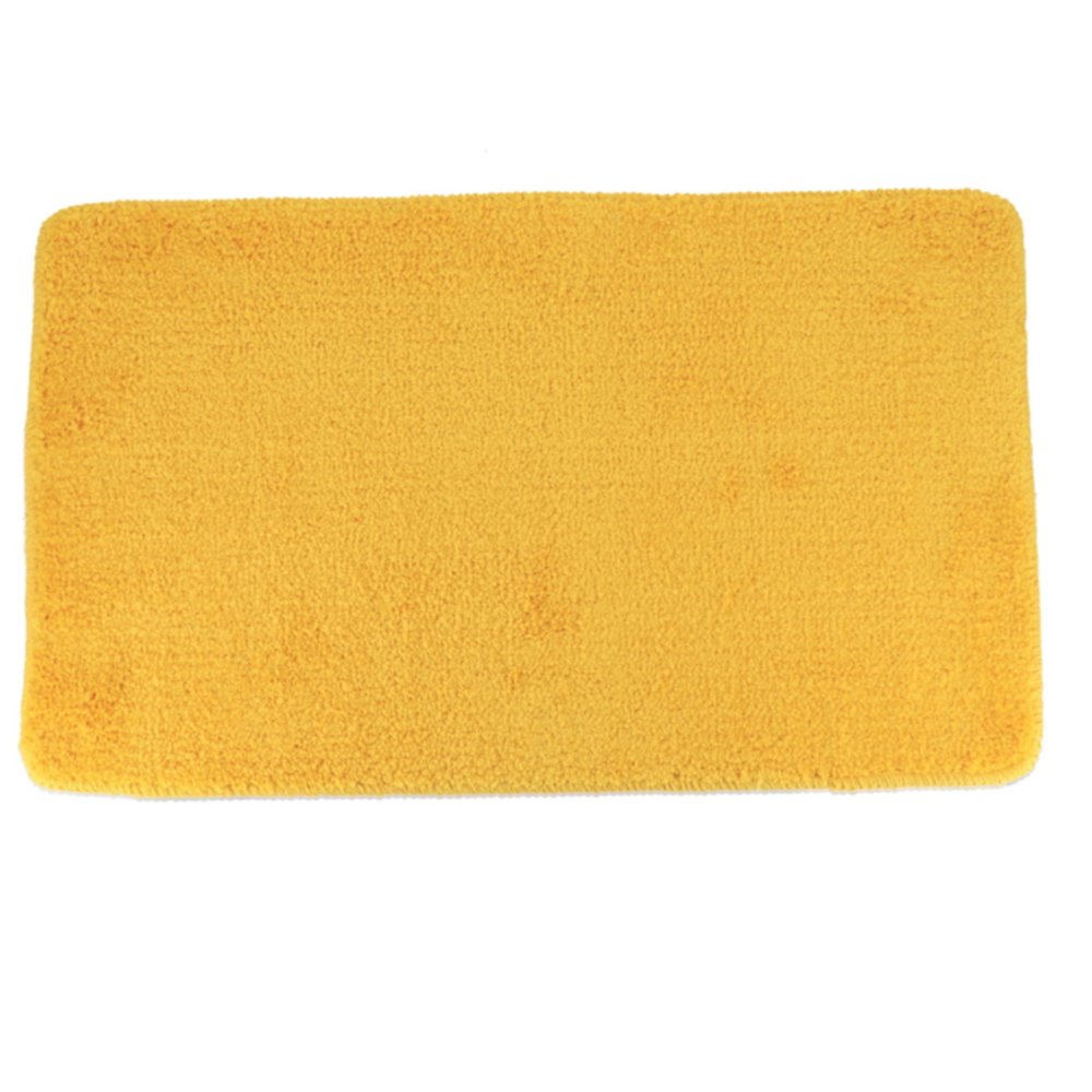 Tapis microfibre doux 45 x 75 cm jaune - TENDANCE