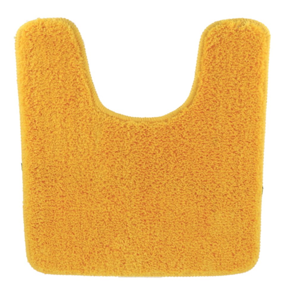 Tapis contour WC microfibre 45 x 50 cm jaune - TENDANCE