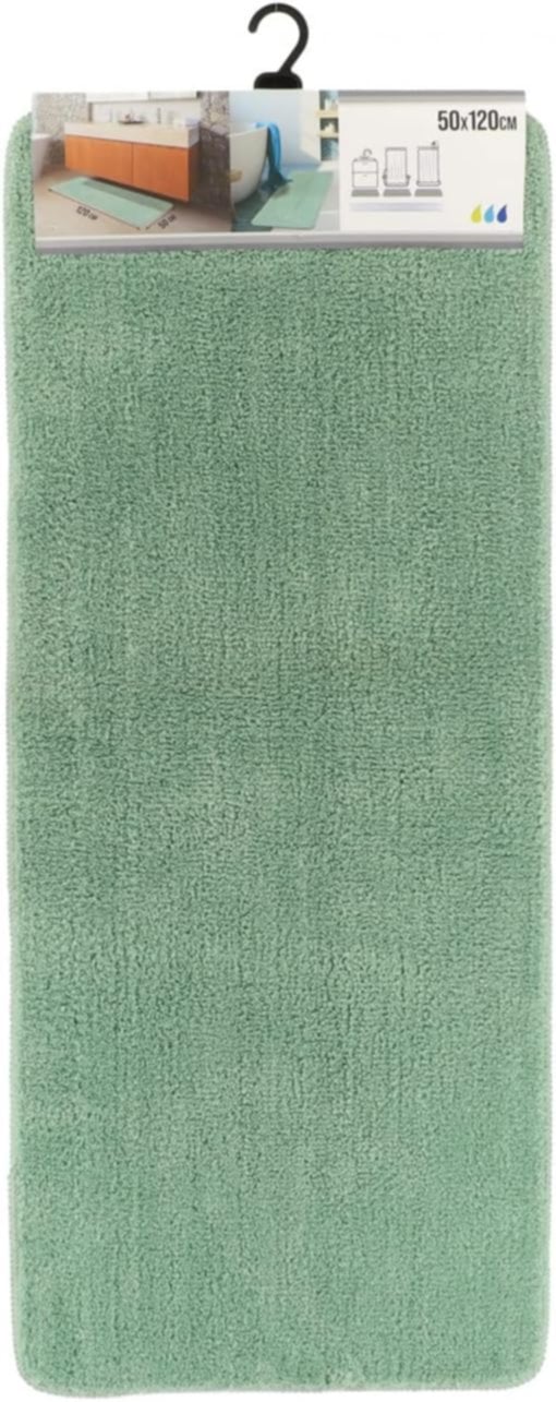 Tapis microfibre double vasque 50 x 120 cm vert amande - TENDANCE