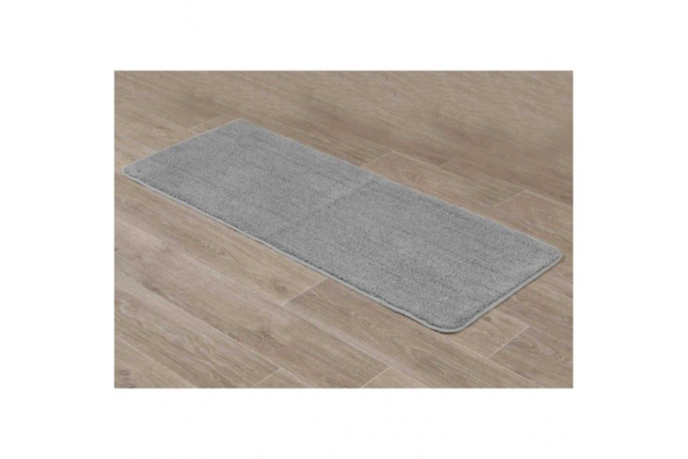 Tapis microfibre double vasque 50 x 120 cm gris clair - TENDANCE