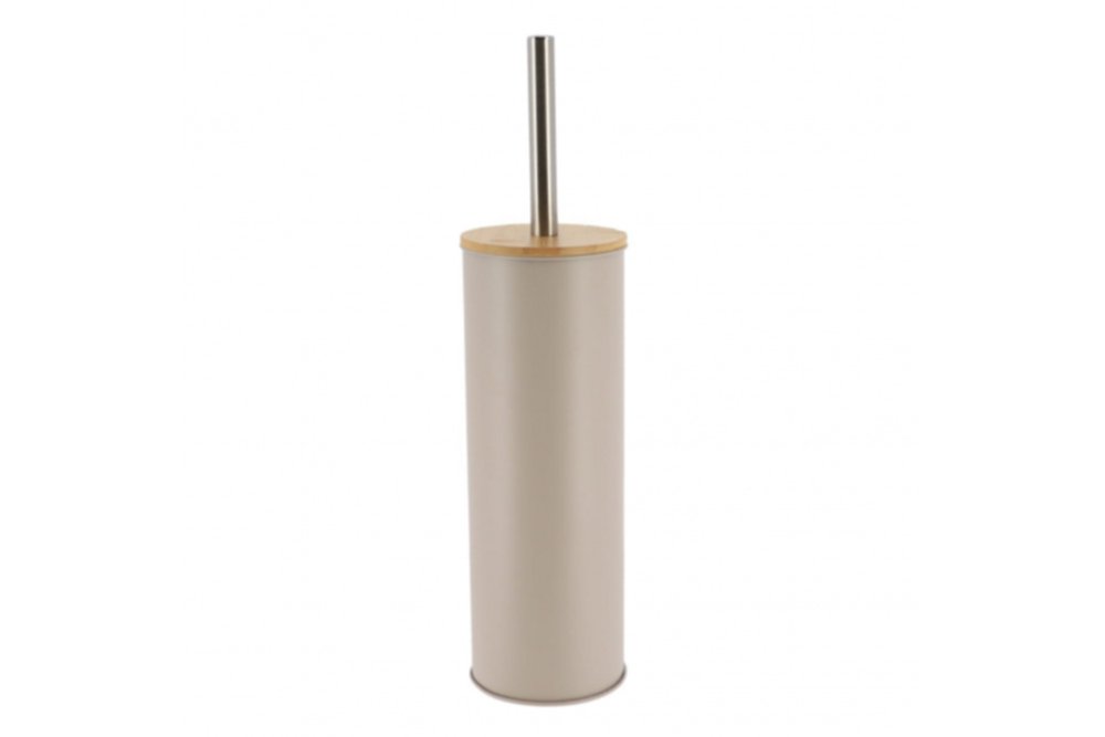 Brosse WC métal bambou/taupe - TENDANCE