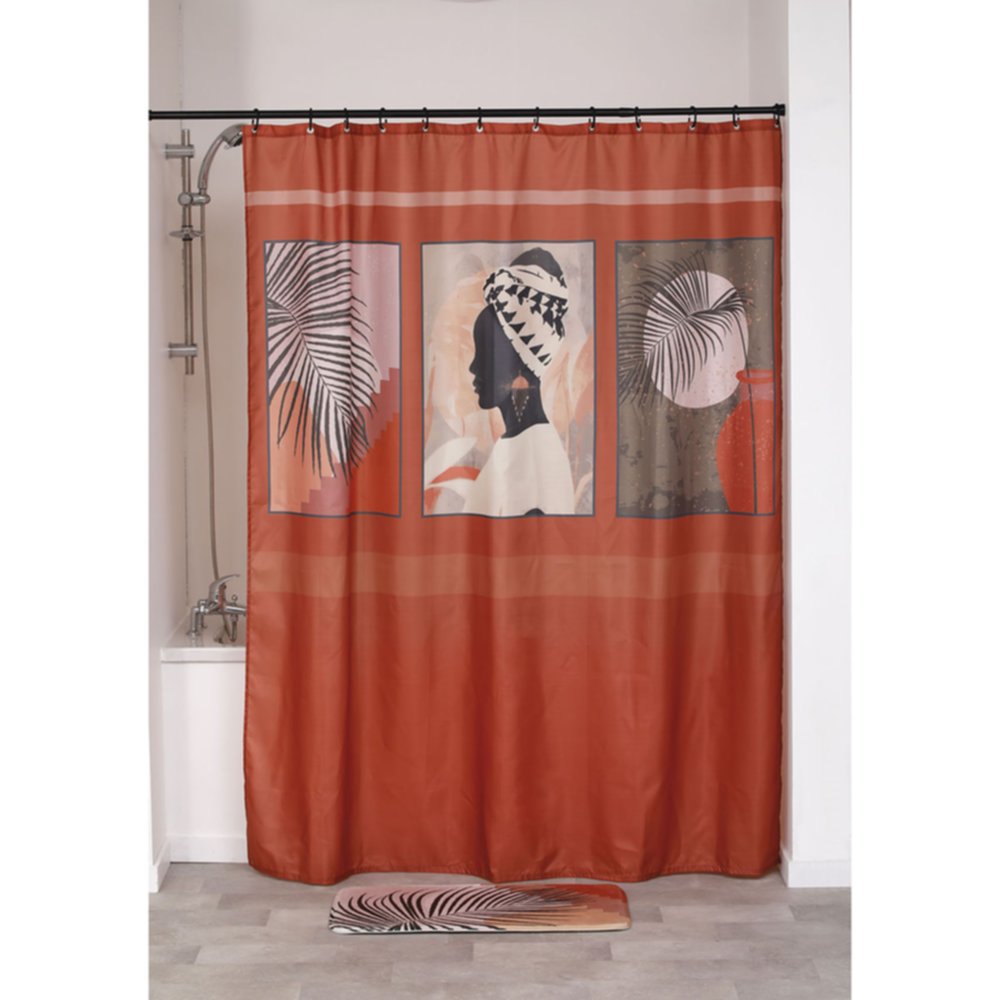 Rideau de douche polyester imprimé Medina 180 x 200 cm - TENDANCE