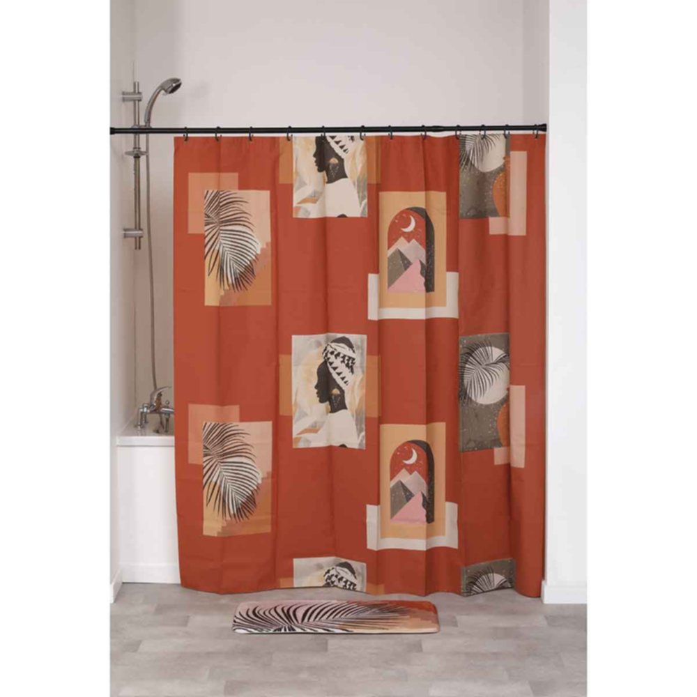 Rideau de douche peva imprimé Medina 180 x 180 cm - TENDANCE