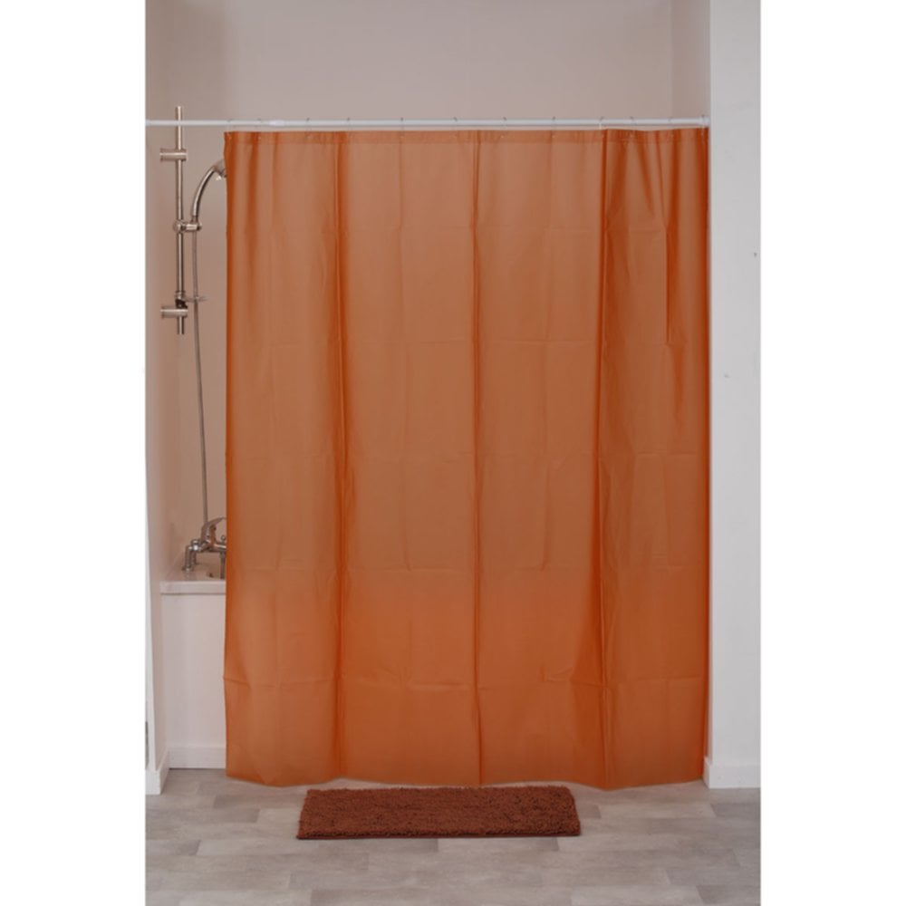 Rideau de douche peva 180 x 200 cm terre de sienne - TENDANCE