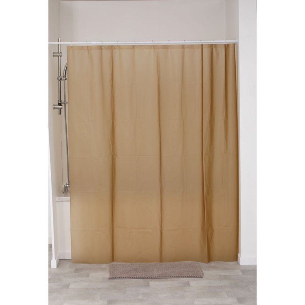 Rideau de douche peva 180 x 200 cm beige - TENDANCE