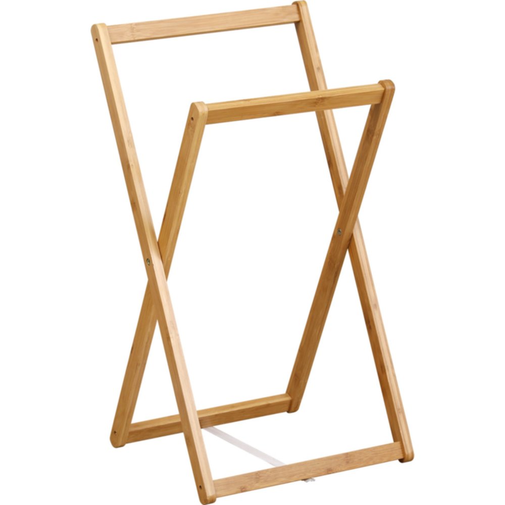 Porte-serviettes pliable 2 barres bambou - TENDANCE - Mr Bricolage