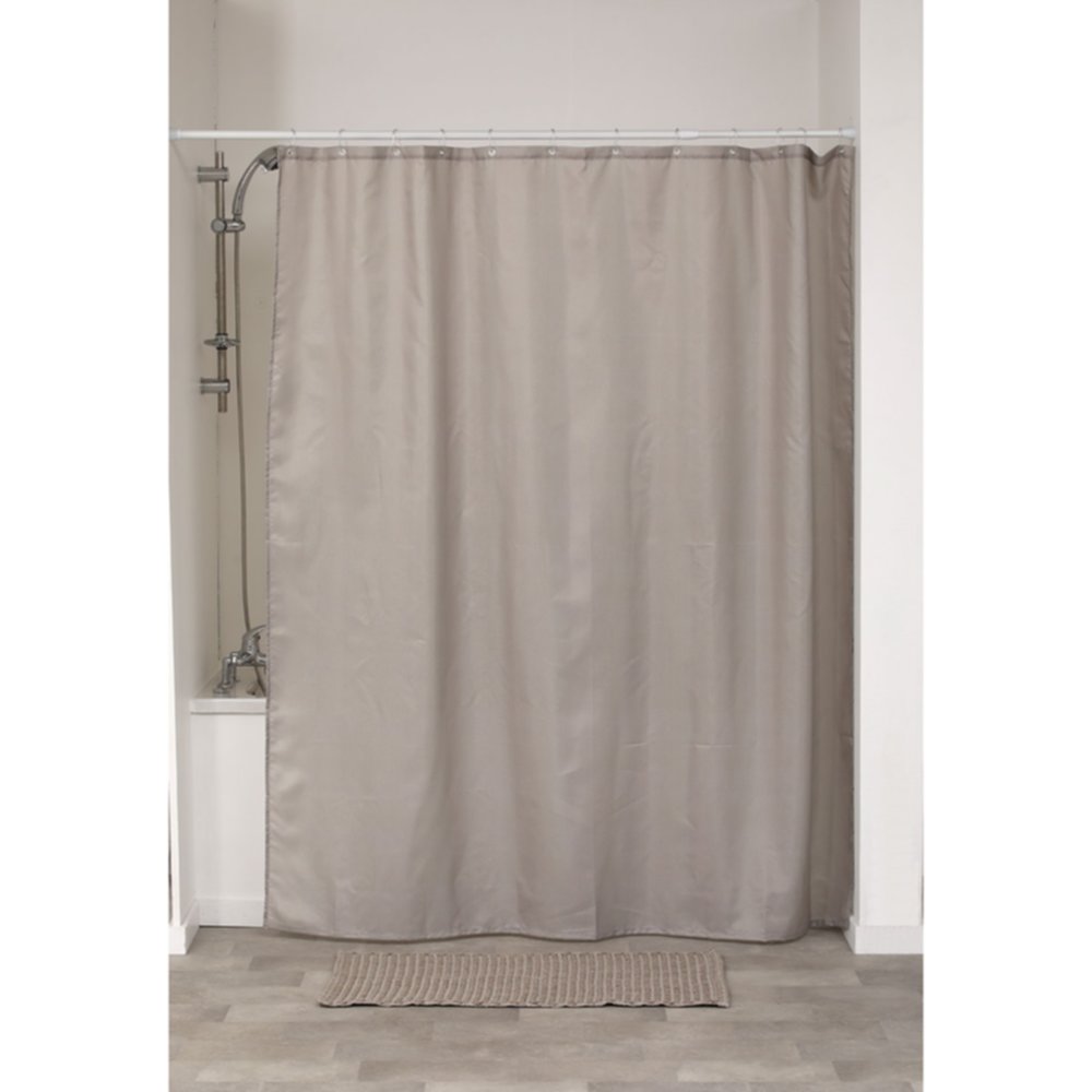 Rideau de douche polyester effet lin Mimetisme 180 x 200 cm - TENDANCE