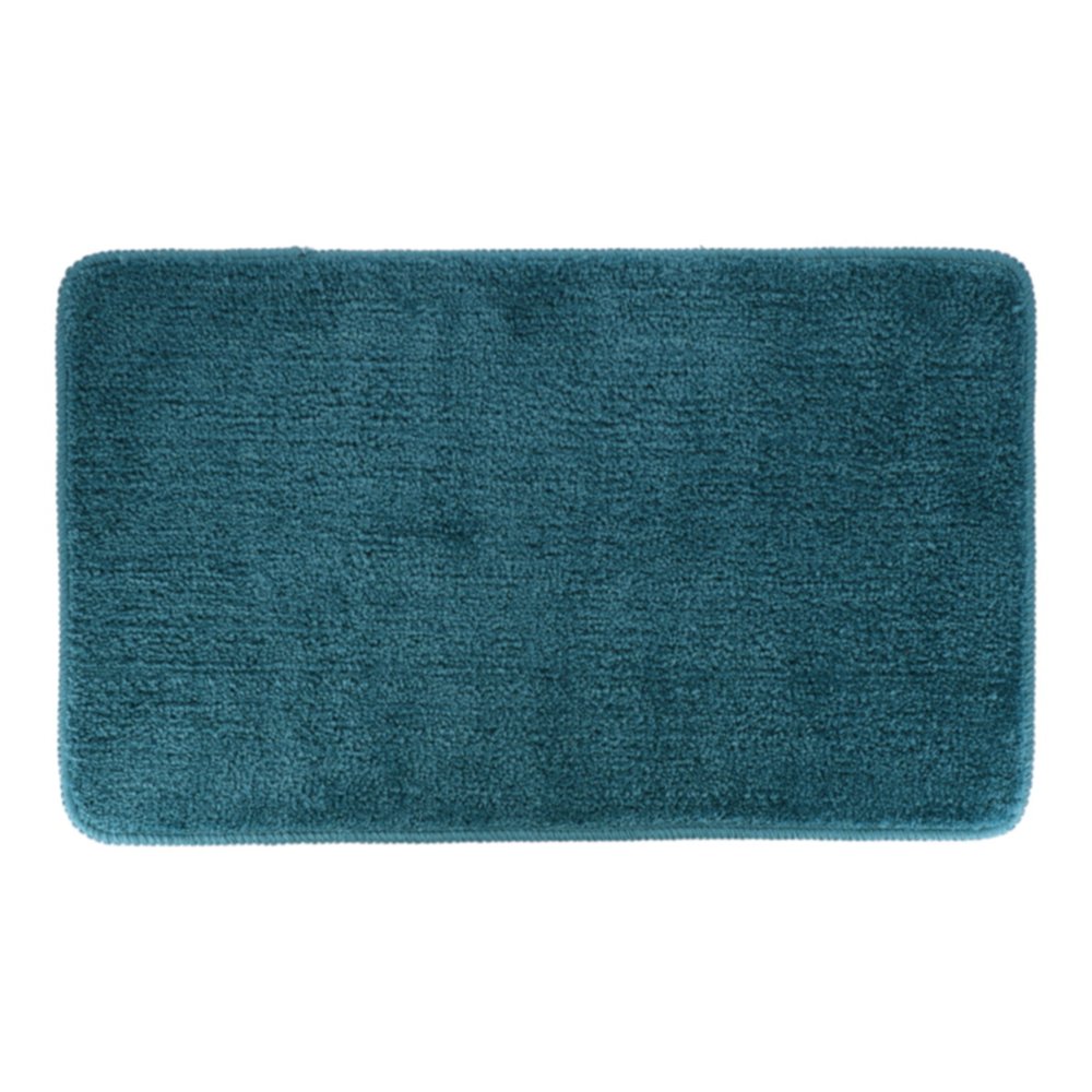 Tapis microfibre doux 45 x 75 cm bleu canard - TENDANCE