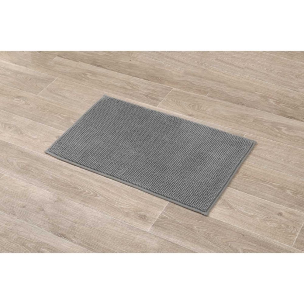 Tapis microfibre boules 45 x 75 cm gris - TENDANCE