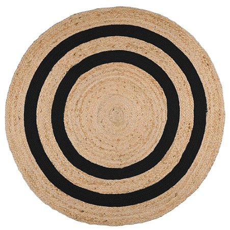 Tapis Maori Ø90 cm noir