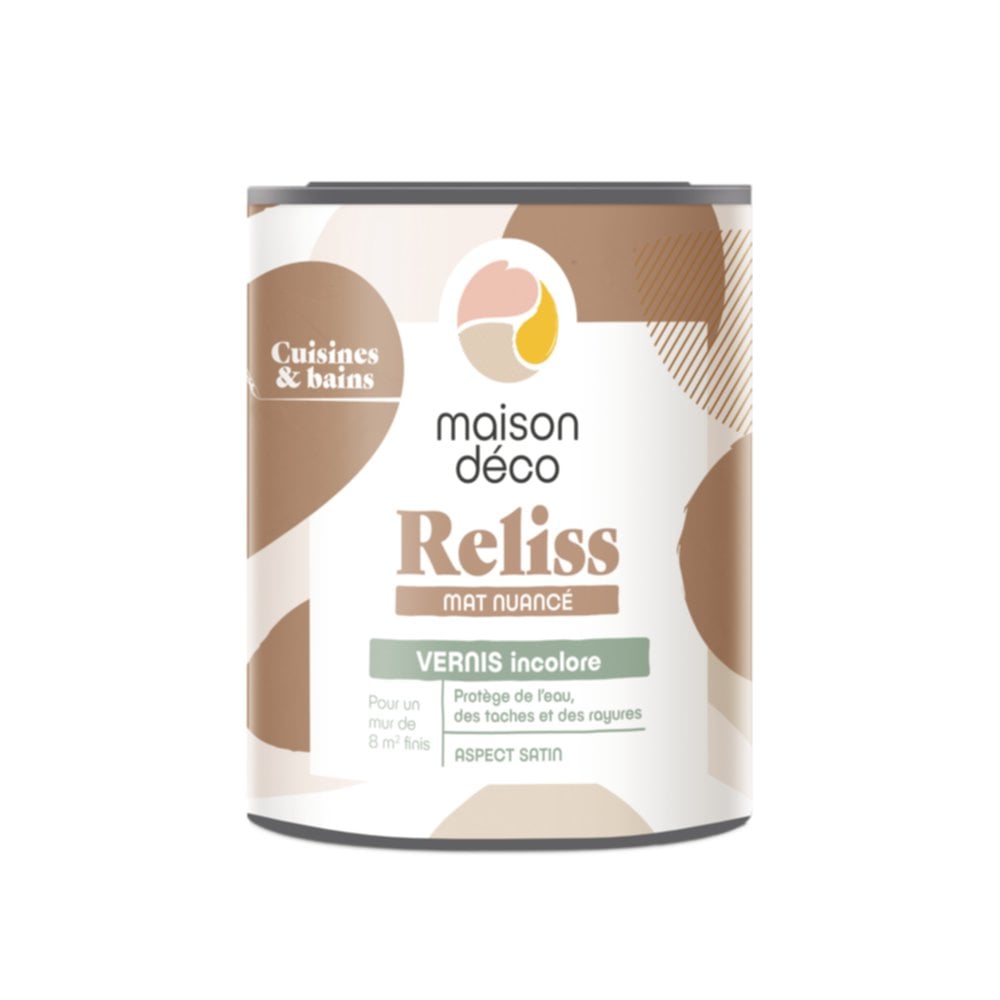 Vernis incolore Reliss satin 1 L - MAISON DECO