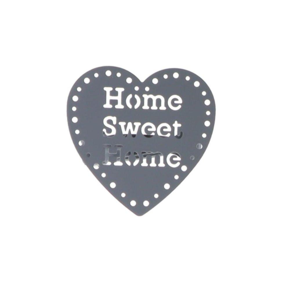 2 Embrasses pince métal GM Home Sweet Home gris foncé - LUANCE