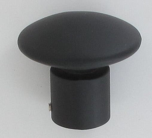 Lot de 2 embouts champignon ⌀ 20 - noir mat