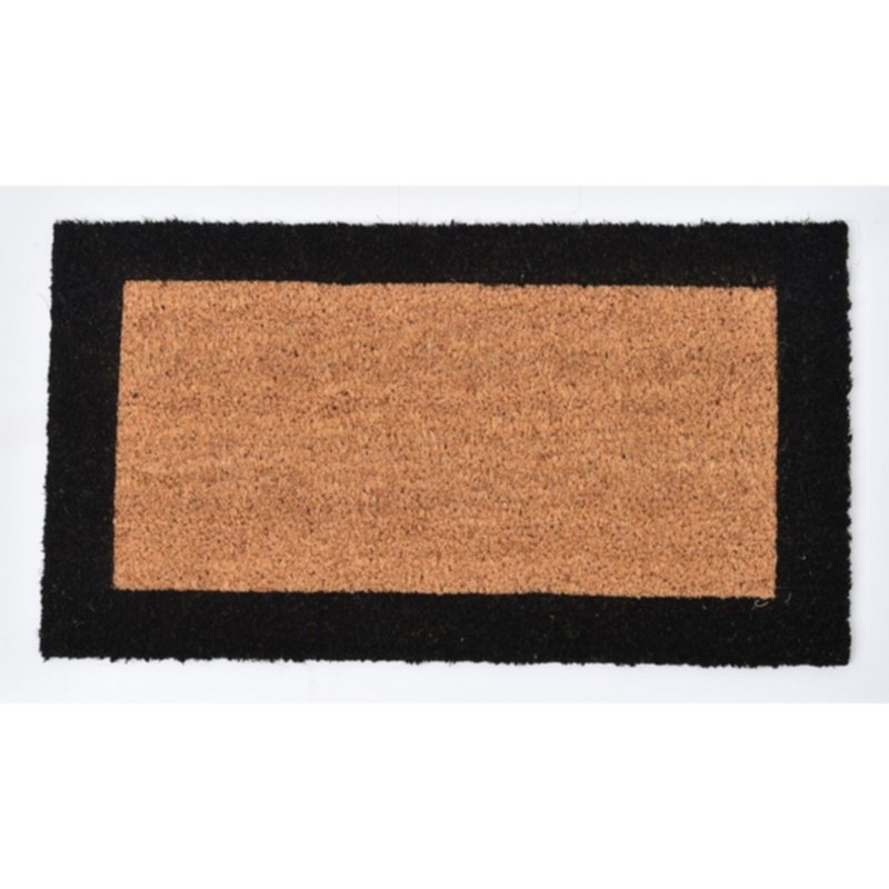 Tapis bicolore 33 x 60 cm coco naturel/pvc noir