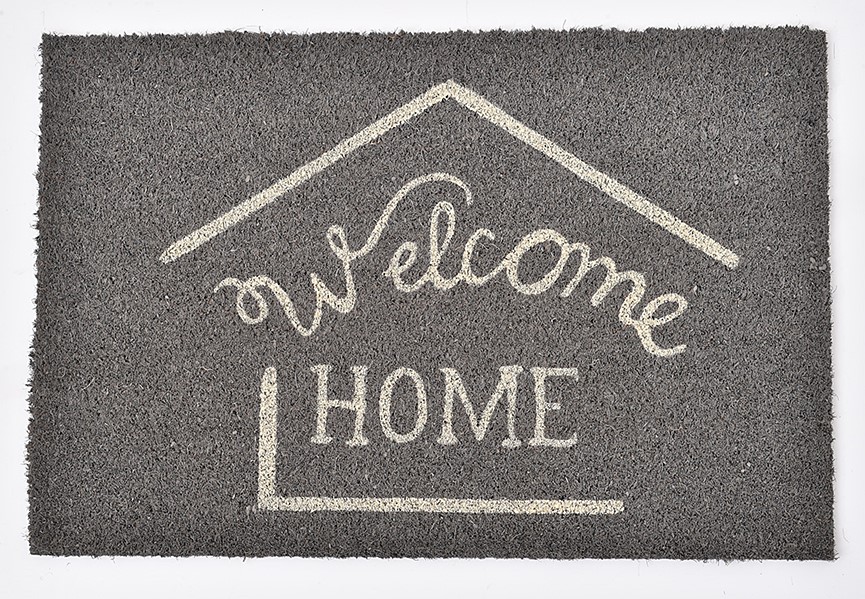 Tapis imprimé Welcome 40 x 60 cm cm coco - gris