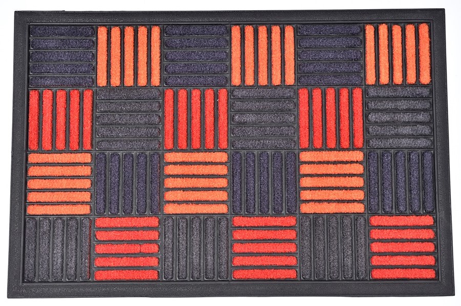 Tapis Caroll nylon/caoutchouc orange - 60 x 40