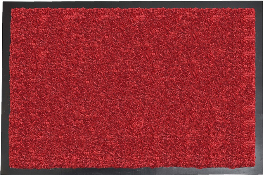 Tapis Baptiste polyamide/PVC rouge - 120 x 80