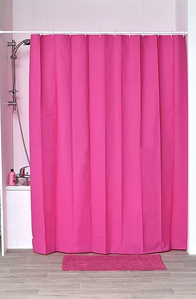 Rideau de douche peva 180 x 200 cm - fuchsia - TENDANCE