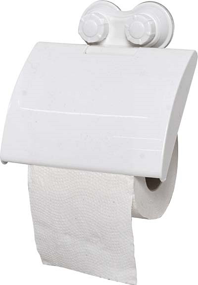 Dérouleur papier WC sur ventouses - blanc