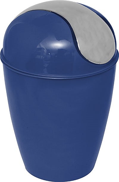 Poubelle conique avec couvercle 5,6L - bleu marine