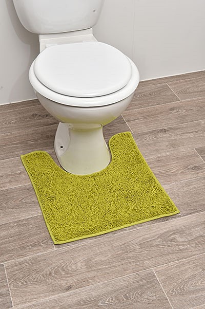 Tapis contour WC polyester 45 x 50 cm vert anis