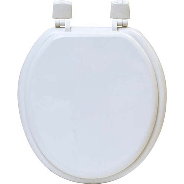 Abattant WC MDF 17 pouces attaches plastiques - blanc