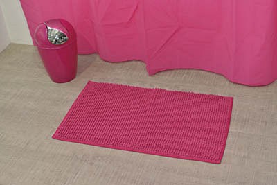 Tapis microfibre boules 45 x 75 cm fuschia